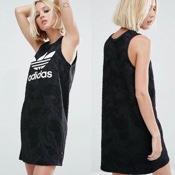 adidas Dresses & Skirts - Adidas Originals Bonded Lace Tank Dress With Tonal Trefoil Logo Black Size S